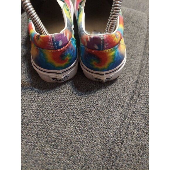 Vans Tie Dye Multicolor Slip-On Skate Shoes Unisex Men 6.5 Women 8 Rainbow - Picture 6 of 12